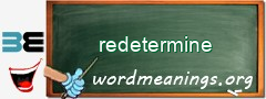 WordMeaning blackboard for redetermine